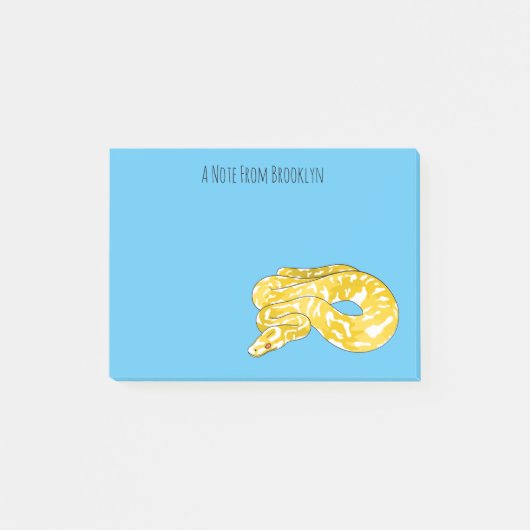 Afbeelding van de Birmese pythonslang cartoon Post-it® Notes (Voorkant)
