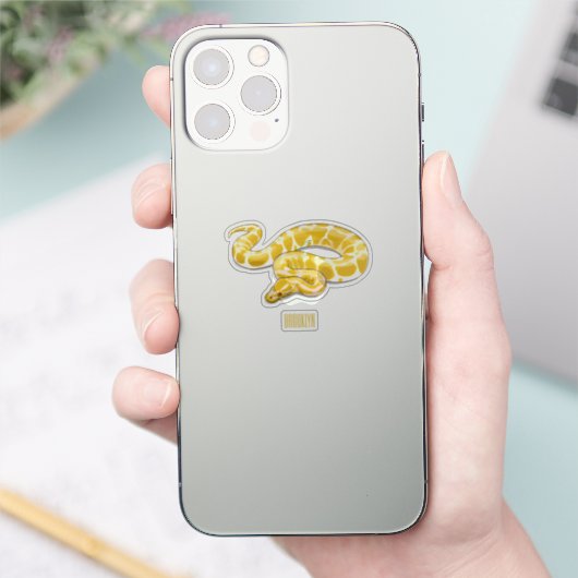 Afbeelding van de Birmese pythonslang cartoon Sticker (Telefoon)