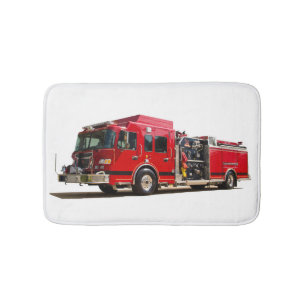 Afbeelding van de brandweermotor voor kleine bath- badmat