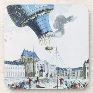 Afbeelding van de broers van de Montgolfier-luchtb Onderzetter