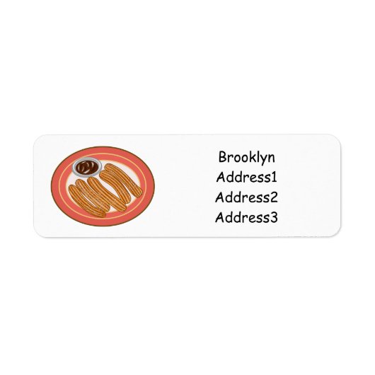 Afbeelding van de cartoon Churo Etiket (Voorkant)