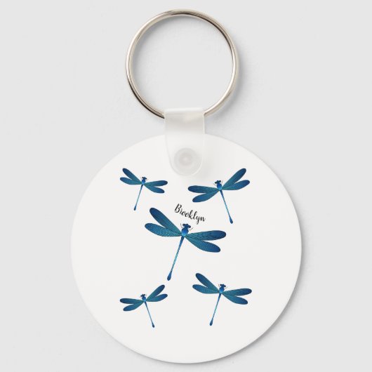 Afbeelding van de cartoon Dragonfly Sleutelhanger (Voorkant)