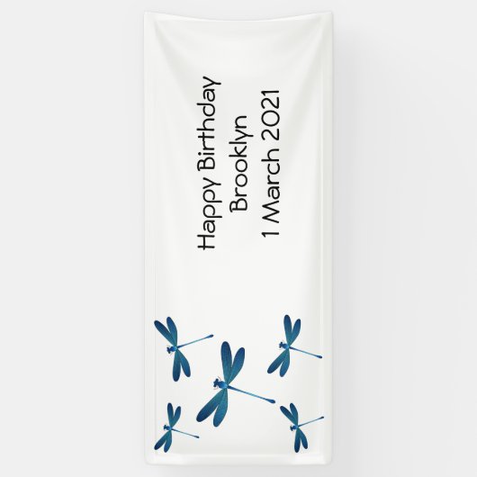 Afbeelding van de cartoon Dragonfly Spandoek (Verticaal)