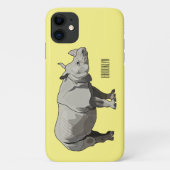 Afbeelding van de cartoon Javan rhinoceros Case-Mate iPhone Case (Achterkant)