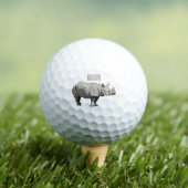 Afbeelding van de cartoon Javan rhinoceros Golfballen (Insitu Shirt)