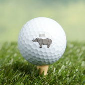 Afbeelding van de cartoon Javan rhinoceros Golfballen (Insitu Shirt)