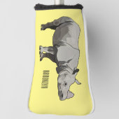 Afbeelding van de cartoon Javan rhinoceros Golfheadcover (Draai 90)