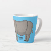 Afbeelding van de cartoon Javan rhinoceros Latte Mok (Rechterhoek)