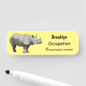 Afbeelding van de cartoon Javan rhinoceros Naamplaatje (In situ)