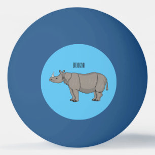 Afbeelding van de cartoon Javan rhinoceros Pingpongballen