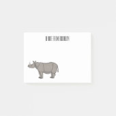 Afbeelding van de cartoon Javan rhinoceros Post-it® Notes (Voorkant)