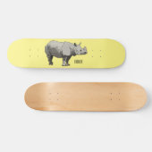 Afbeelding van de cartoon Javan rhinoceros Skateboard (Horizontaal)