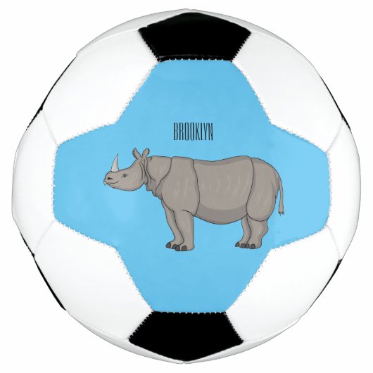 Afbeelding van de cartoon Javan rhinoceros Voetbal (Voorkant)
