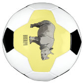 Afbeelding van de cartoon Javan rhinoceros Voetbal (Gedraaid)