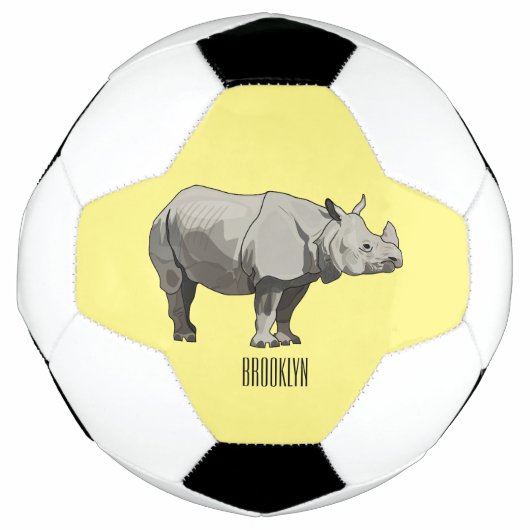 Afbeelding van de cartoon Javan rhinoceros Voetbal (Voorkant)