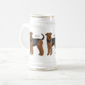 Afbeelding van de cartoon van Airedale doodsbange  Bierpul (Voorkant links)