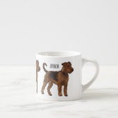 Afbeelding van de cartoon van Airedale doodsbange  Espresso Kop (Rechts)