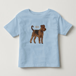 Afbeelding van de cartoon van Airedale doodsbange Kinder Shirts