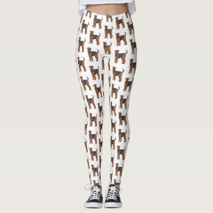 Afbeelding van de cartoon van Airedale doodsbange Leggings