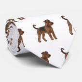 Afbeelding van de cartoon van Airedale doodsbange Stropdas (Opgerold)