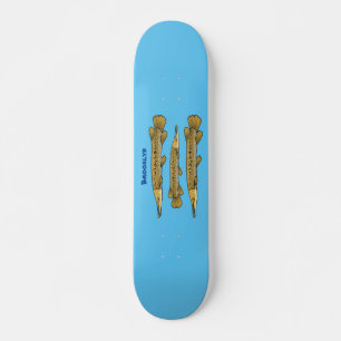 Afbeelding van de cartoon van Alligator garfish Skateboard