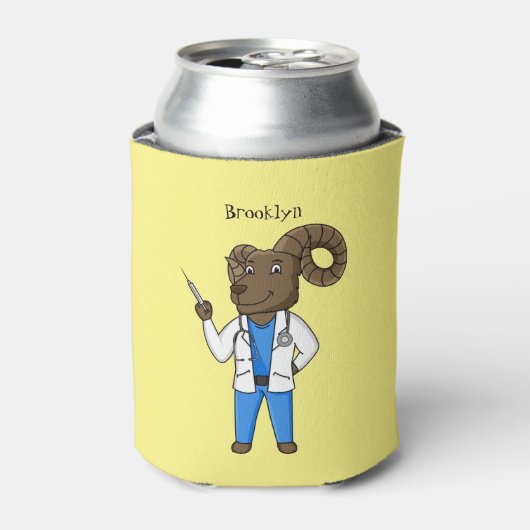 Afbeelding van de cartoon van Bighorn-schaap Blikjeskoeler (Blikje Voorkant)