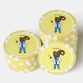 Afbeelding van de cartoon van Bighorn-schaap Poker Chips (Opstapeling)