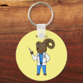 Afbeelding van de cartoon van Bighorn-schaap Sleutelhanger (Voorkant)
