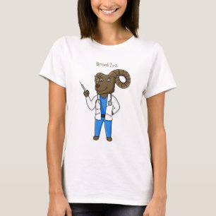Afbeelding van de cartoon van Bighorn-schaap T-shirt