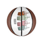 Afbeelding van de cartoon van bubbelthee basketbal (Verticaal)
