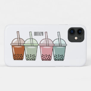 Afbeelding van de cartoon van bubbelthee iPhone 11 hoesje