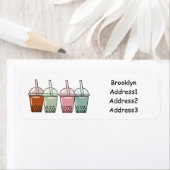 Afbeelding van de cartoon van bubbelthee etiket (Insitu)