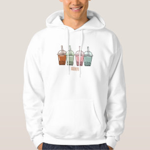 Afbeelding van de cartoon van bubbelthee hoodie