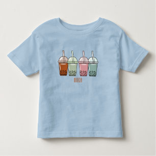 Afbeelding van de cartoon van bubbelthee kinder shirts
