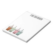 Afbeelding van de cartoon van bubbelthee notitieblok (Gedraaid)