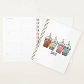 Afbeelding van de cartoon van bubbelthee planner (Display)