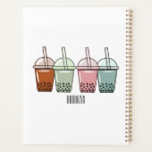Afbeelding van de cartoon van bubbelthee planner (Achterkant)
