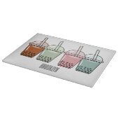 Afbeelding van de cartoon van bubbelthee snijplank (Hoek)