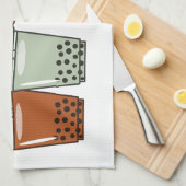 Afbeelding van de cartoon van bubbelthee theedoek (Quarter Fold)