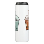 Afbeelding van de cartoon van bubbelthee thermosbeker (Achterkant)