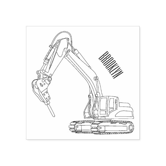 Afbeelding van de cartoon van de breker 	rubberstempel (Afrduk)