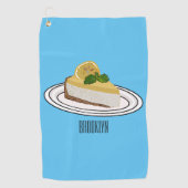 Afbeelding van de cartoon van de citroenkaasmakeri golfhanddoek (Voorkant)