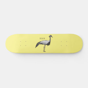 Afbeelding van de cartoon van de demoiselle kraanv skateboard