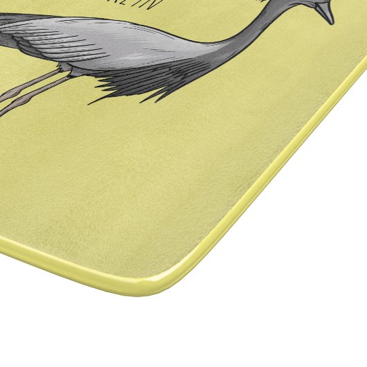 Afbeelding van de cartoon van de demoiselle kraanv snijplank (Hoek)