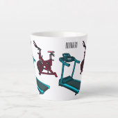 Afbeelding van de cartoon van de draaikolk en de d latte mok (Voorkant)