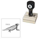 Afbeelding van de cartoon van de hagedis van de ro 	rubberstempel (Gestempeld)