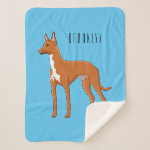 Afbeelding van de cartoon van de hond van de Farao Sherpa Deken