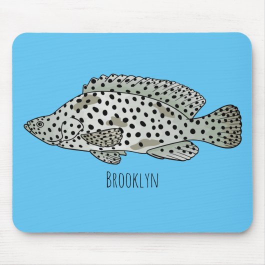 Afbeelding van de cartoon van de Humpback grouper Muismat (Voorkant)