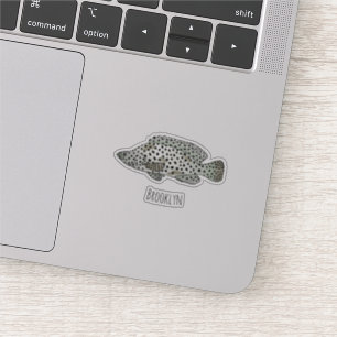 Afbeelding van de cartoon van de Humpback grouper Sticker