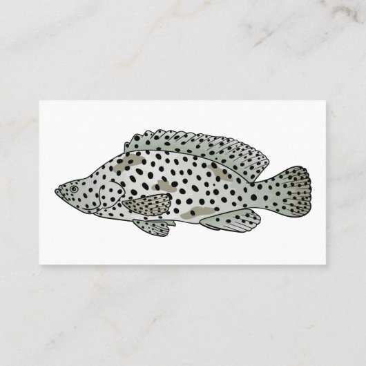 Afbeelding van de cartoon van de Humpback grouper Visitekaartje (Achterkant)